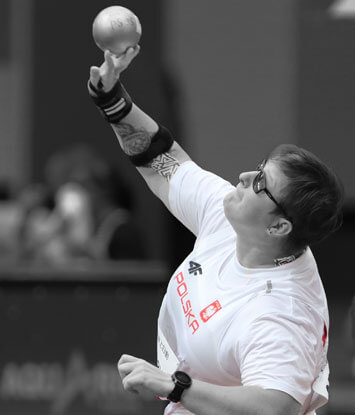 Lucyna Kornobys in Aktion